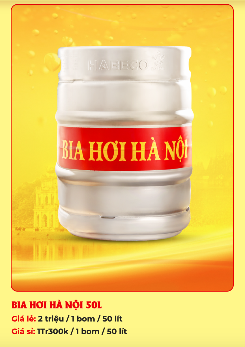 Giá Bia Hơi Hà Nội Keg 50 Lít Hiện Nay Bao Nhiêu?