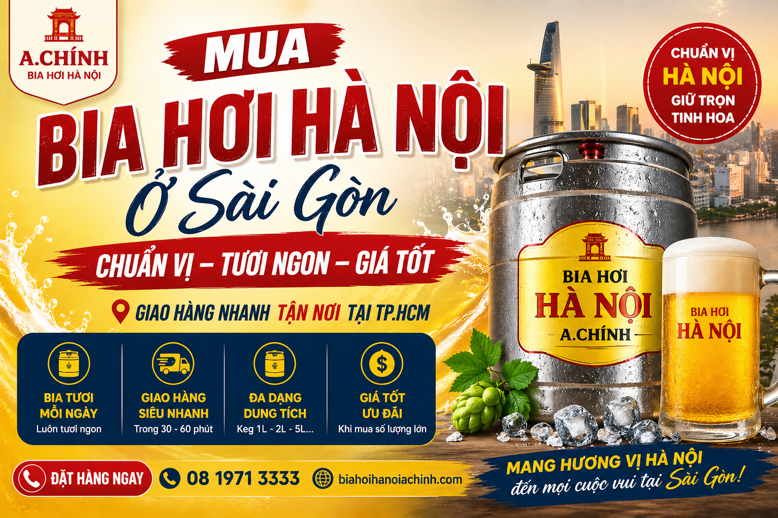 Mua Bia Hơi Hà Nội Ở Sài Gòn Ở Đâu? Gợi Ý Địa Chỉ Uy Tín